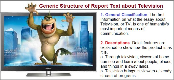 example of report text about television with generic structure