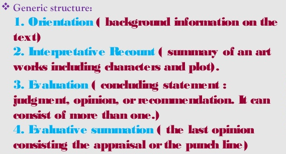 generic structure of review text