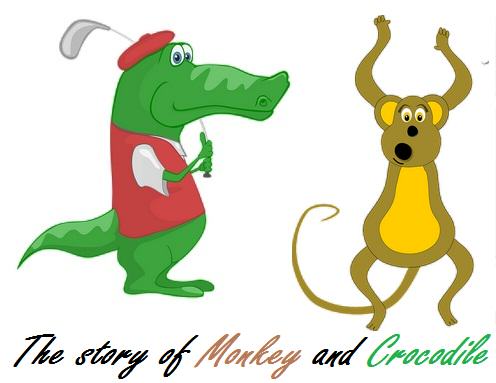 narrative story monkey and crocodile
