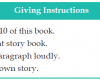 contoh percapan giving instruction
